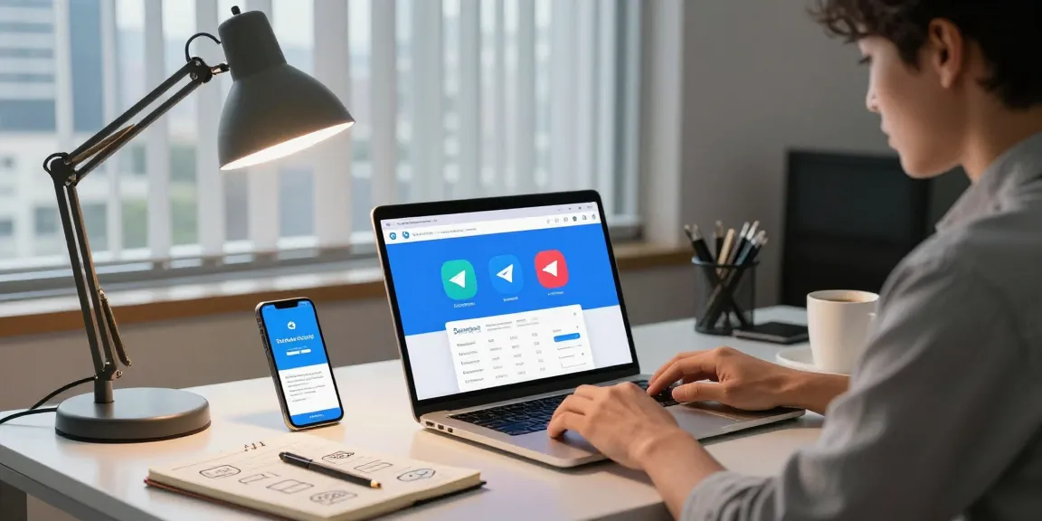 Experience seamless Telegram Download on a modern workspace, showcasing tech-savvy design and productivity tools.