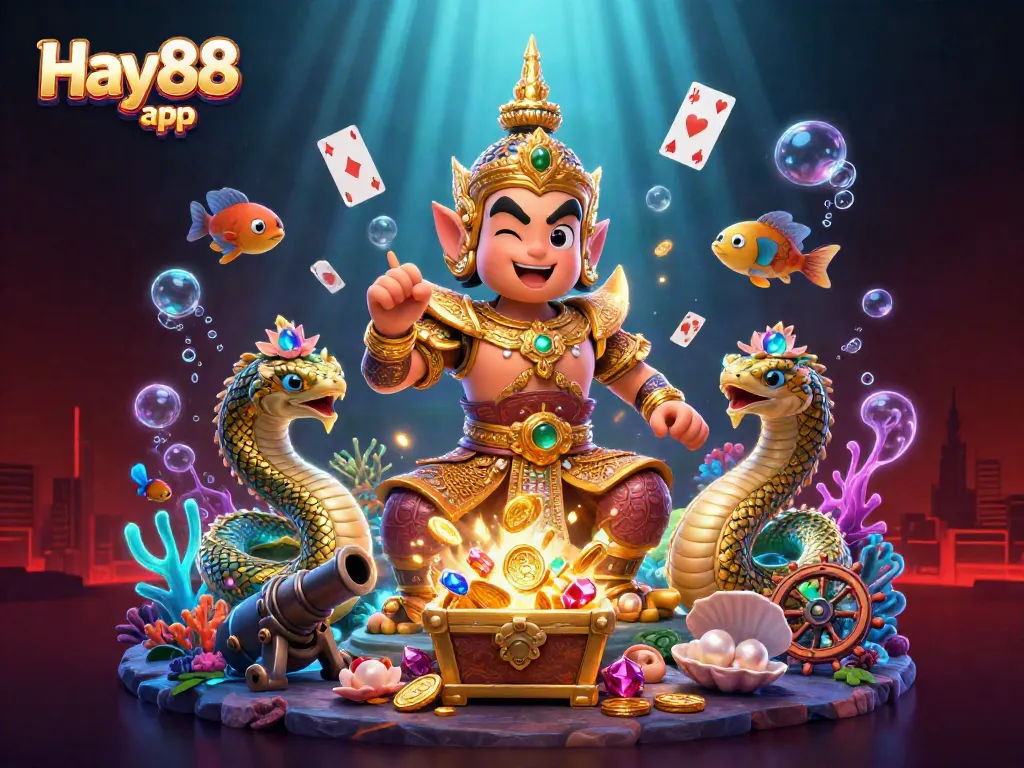 Experience exhilarating gaming action with the Hay88 app, featuring vibrant visuals and thrilling characters.