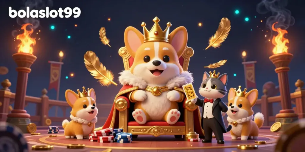 Join the fun and win big with bolaslot99's exciting 3D casino scene featuring vibrant characters and dynamic gambling elements.