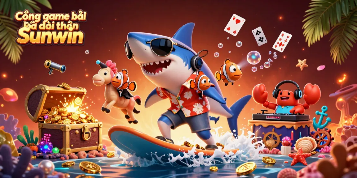 Experience the thrilling gameplay of Cổng game bài đổi thưởng Sunwin through a vibrant underwater scene.