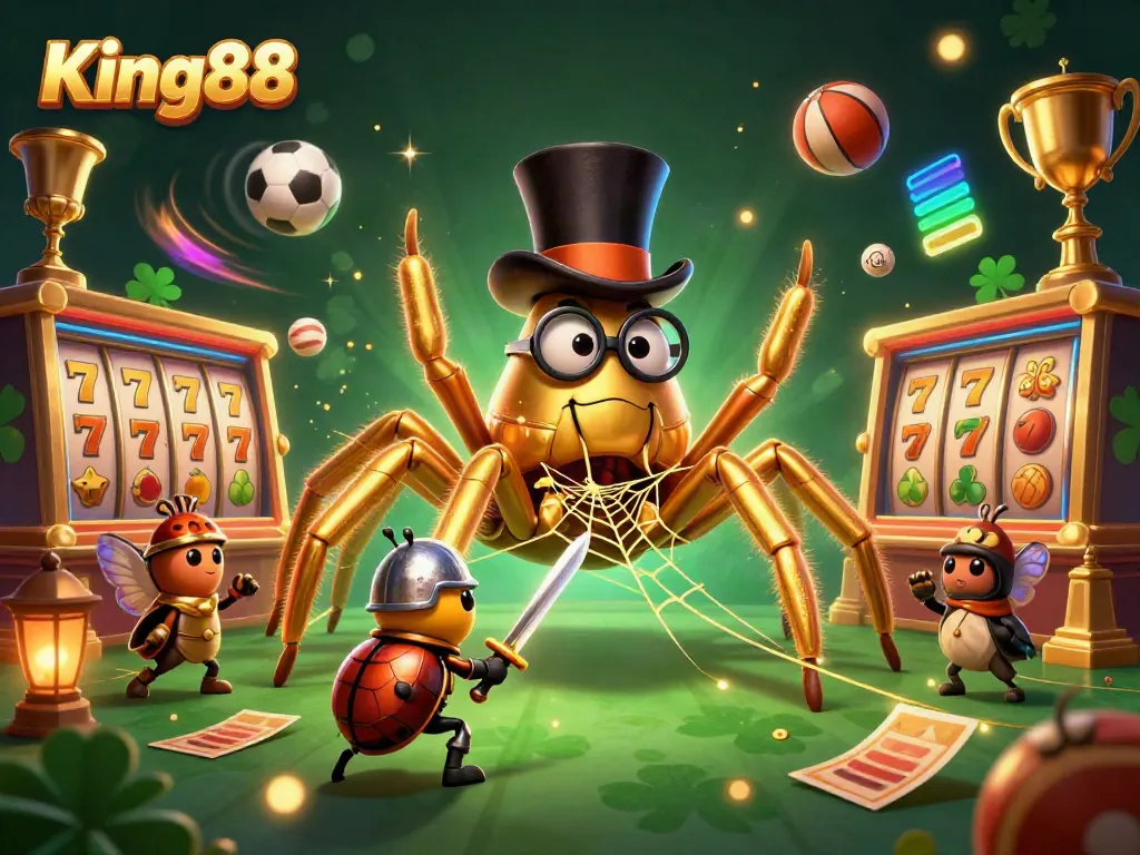 Engage with King88’s exciting slot adventure featuring unique characters and vibrant 3D elements.