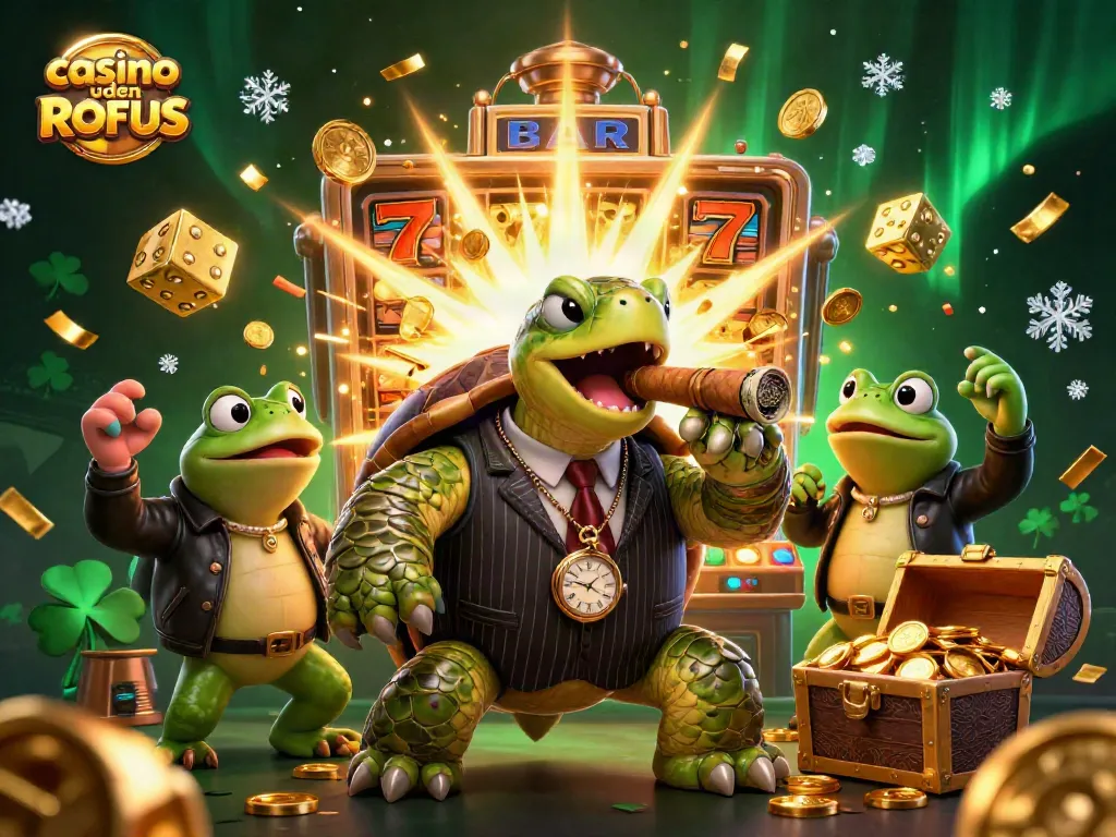 Experience thrilling gameplay at casino uden ROFUS with lively characters, dynamic elements, and vibrant casino motifs.