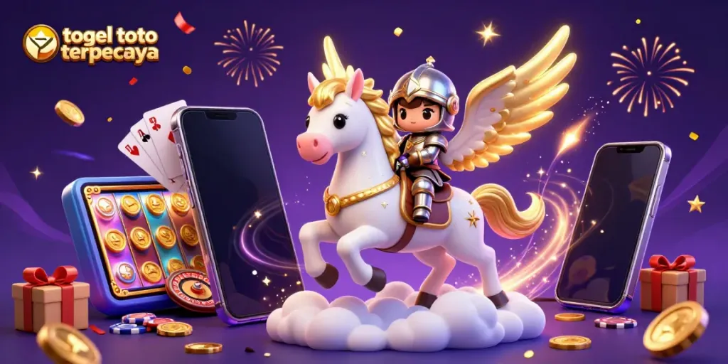 Menghadirkan pengalaman bermain togel toto terpercaya dengan warna ceria, uang koin, dan elemen permainan yang menarik.