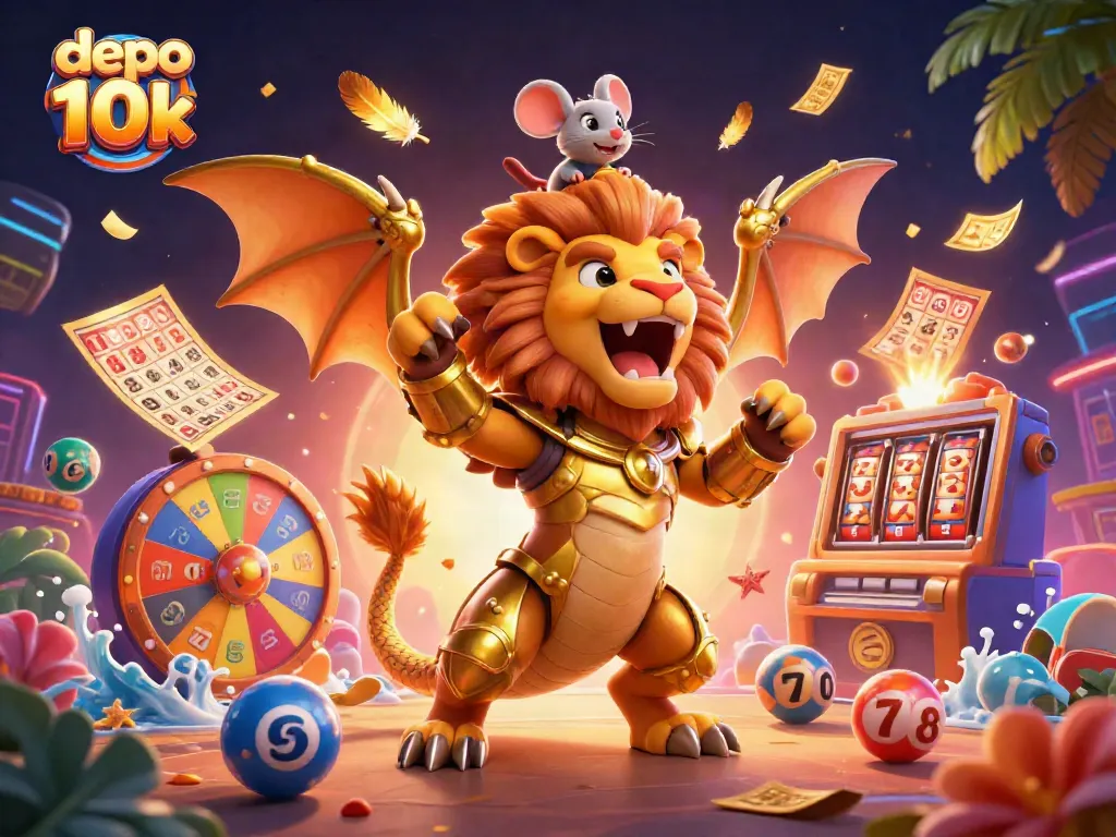 Experience the thrill of depo 10k with exciting slots, jackpot reels, and vibrant gaming elements.
