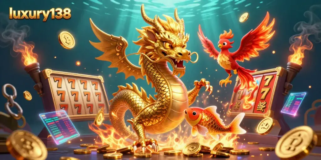 Experience thrilling gameplay with luxury138's vibrant slot games featuring dynamic graphics and golden dragons.