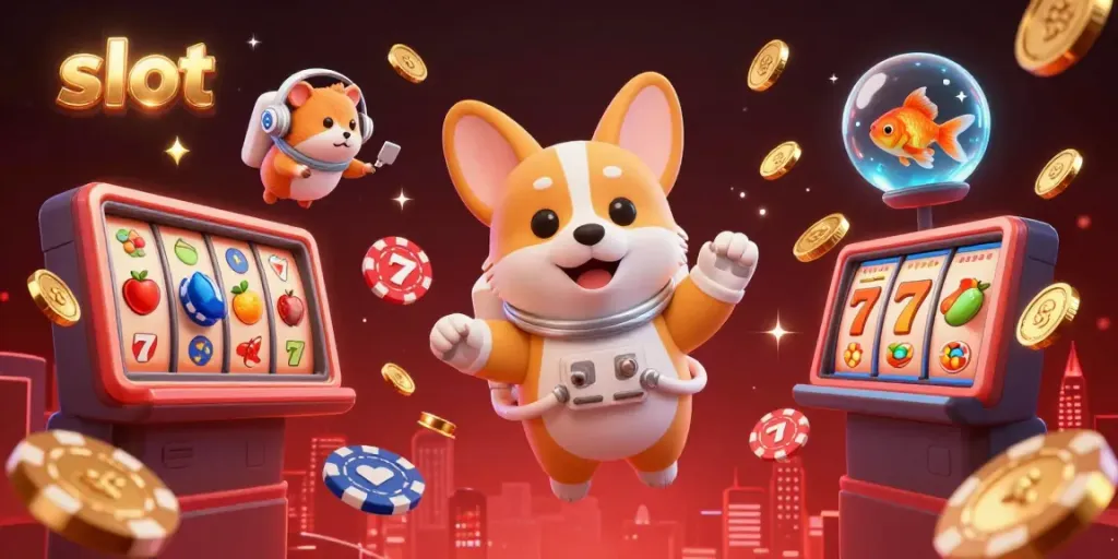 Pemain slot memperhatikan putaran mesin slot di kasino luar angkasa yang penuh semangat dan kekayaan.
