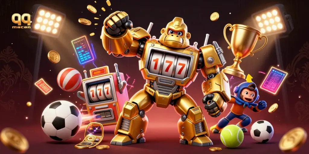 Experience thrilling gaming action at qqmacan with dynamic slots and vibrant elements!