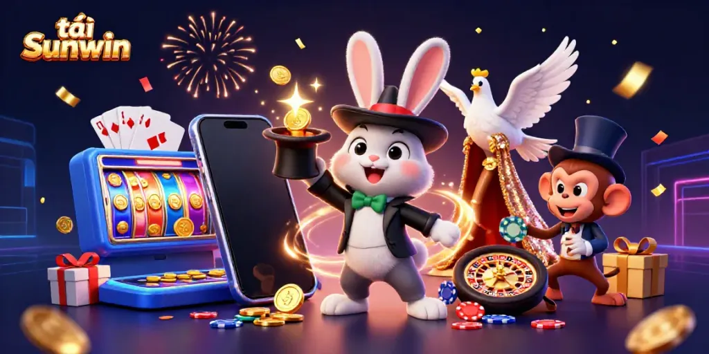 Experience excitement as the magician rabbit reveals treasures in the thrilling tải Sunwin casino world.