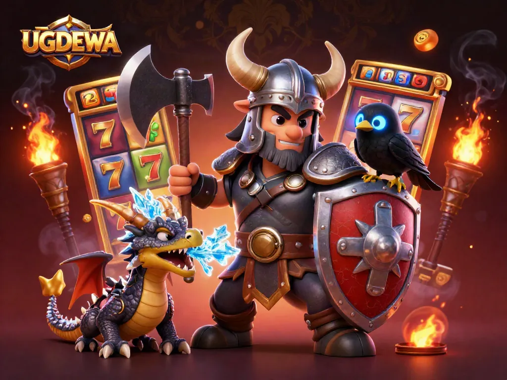 Engage with the thrilling world of UGDEWA casino gaming through vivid 3D illustrations of epic characters.