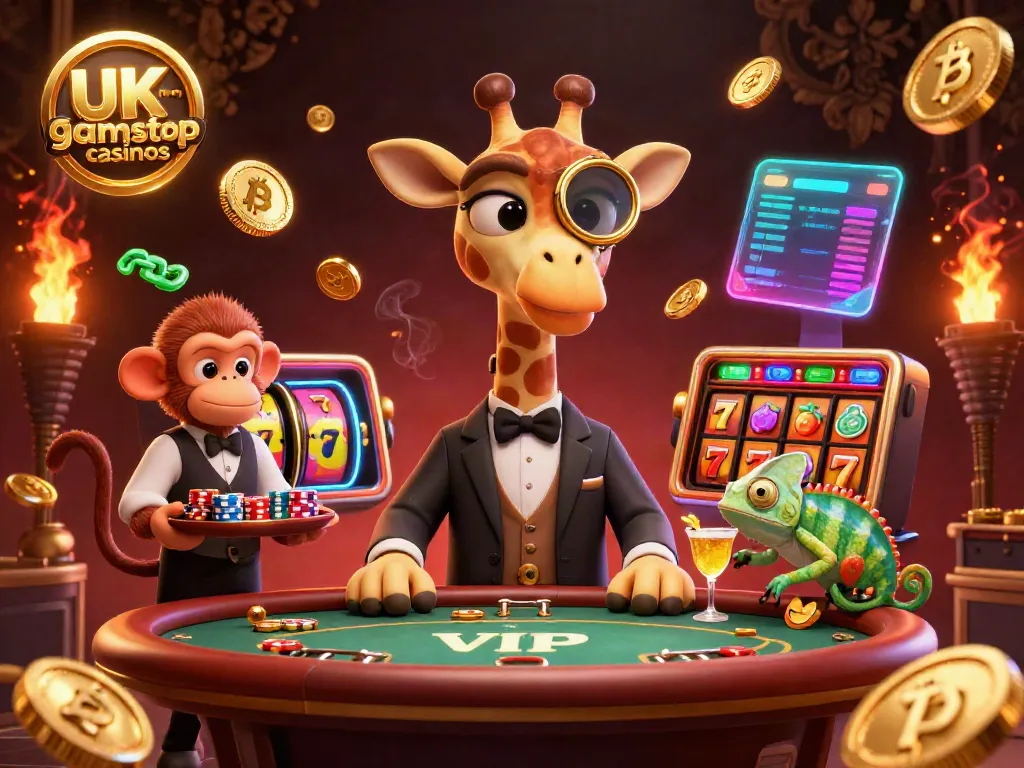 Experience thrill and excitement at UK non gamstop casinos with vibrant casino characters and gaming elements.