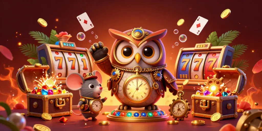 Slot gacor malam ini: Penjelajahan menarik bersama karakter kasino di dunia yang berkilauan.