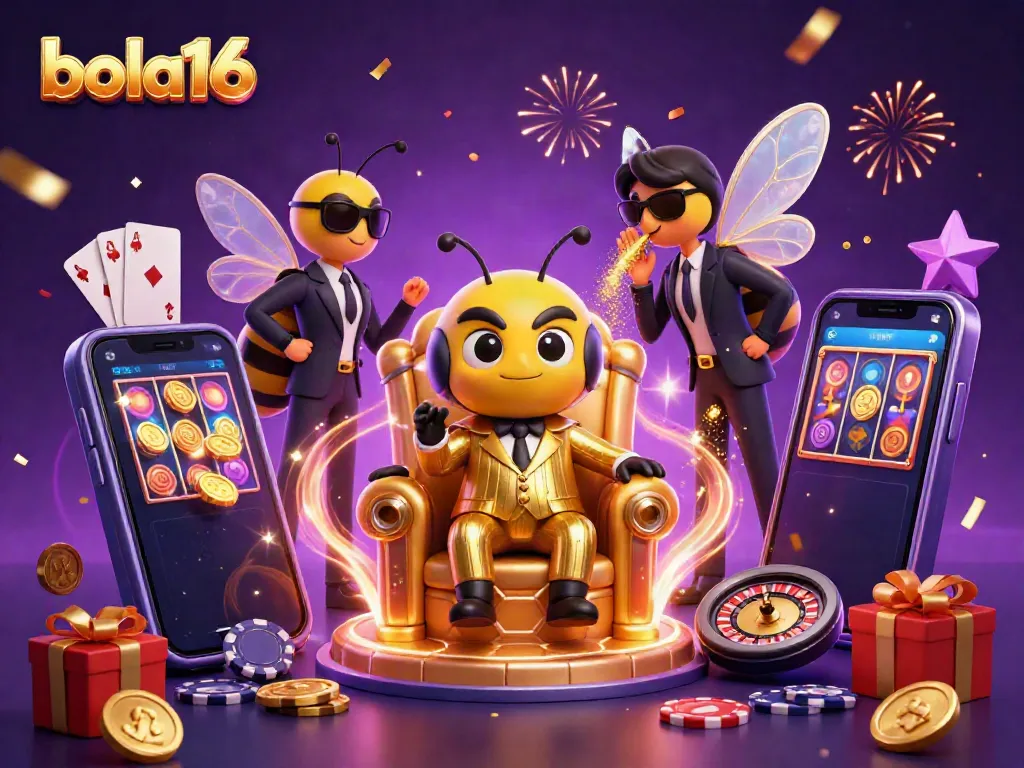 Experience the excitement of bola16 with a mob boss and gaming elements in a dynamic 3D scene.