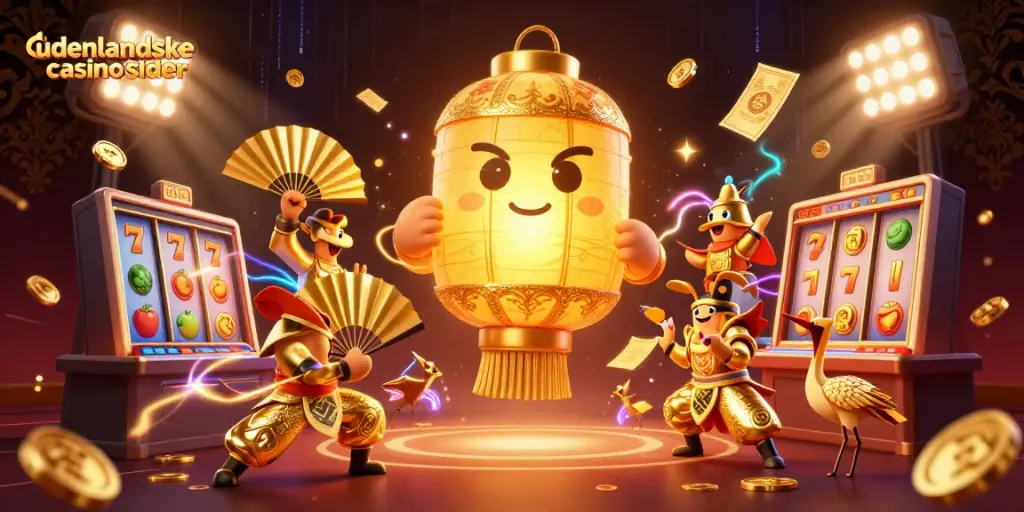 Experience the thrill of udenlandske casino sider with a colorful 3D illustration showcasing exciting slot gameplay.