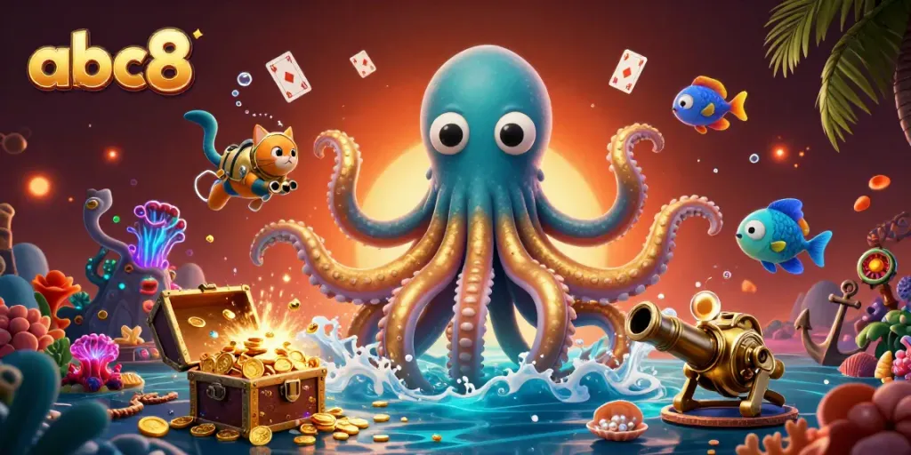 Engage in thrilling adventures with abc8 as you explore a vibrant underwater casino realm filled with treasures and games.