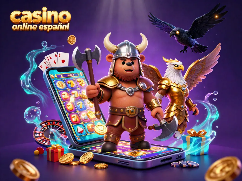 Disfruta del casino online español mientras compites con un oso vikingo y un águila valquiria.