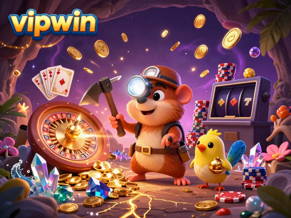 Engage in thrilling gameplay at vipwin with vibrant casino scenes and lively characters.