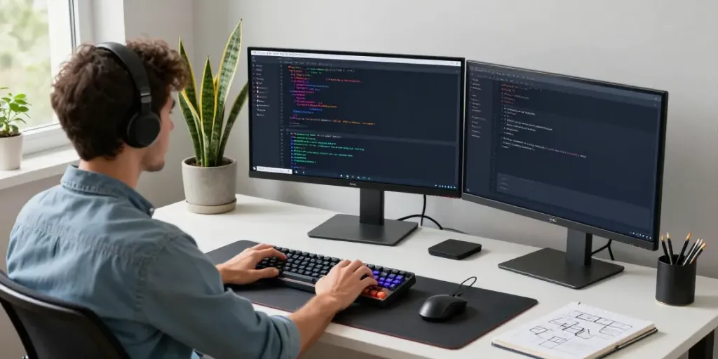 Dynamic coding workspace with Notepad++ editor and developer tools at https://notepad-app.co/.