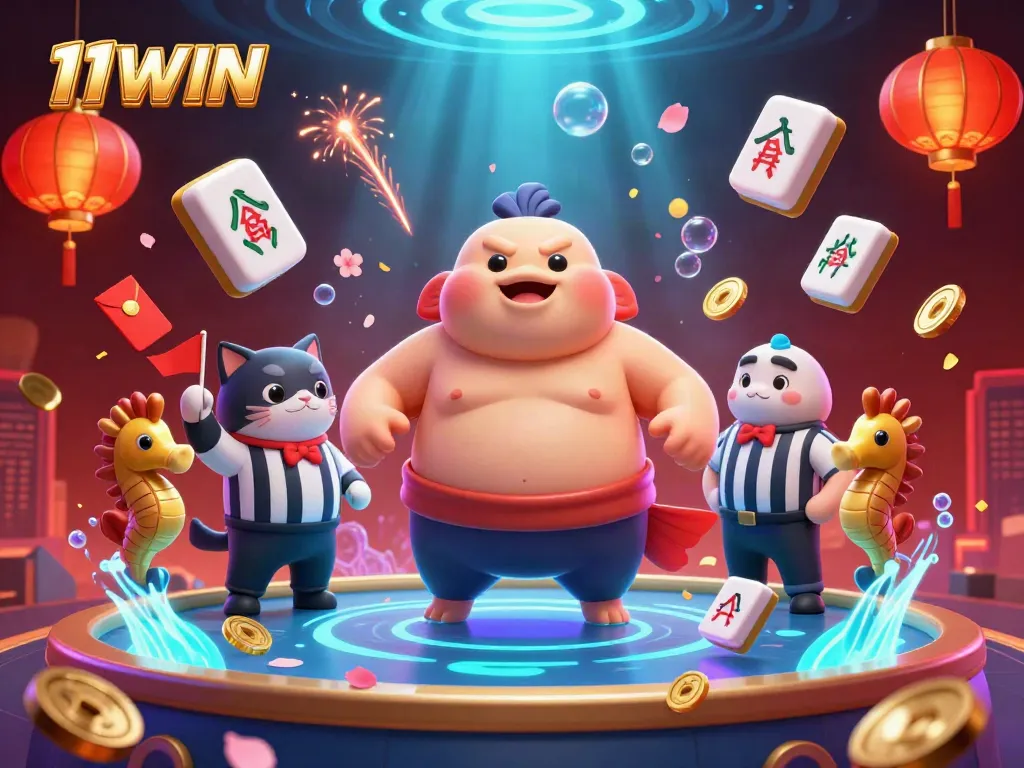 Join the fun with 11WIN as the fugu challenges in an underwater casino atmosphere filled with excitement.