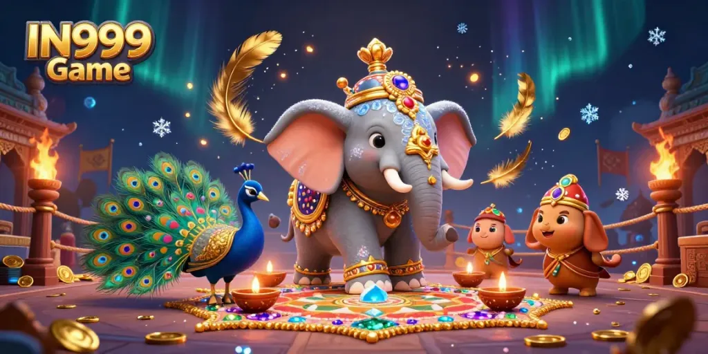 Engage in the IN999 Game and explore vibrant casino elements with colorful characters and dynamic visuals.