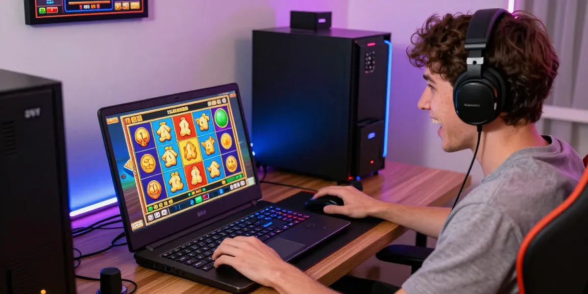 Engaged player experiencing a slot bonus new member 100 online gaming excitement.
