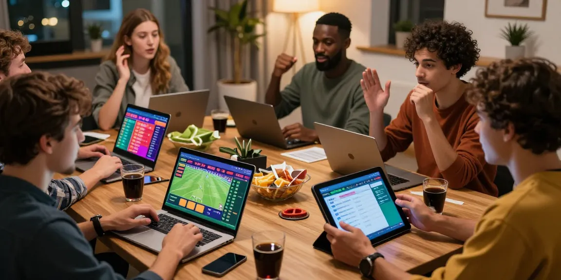 Agen Parlay Idngoal enthusiasts actively engaging in online betting during a lively session.