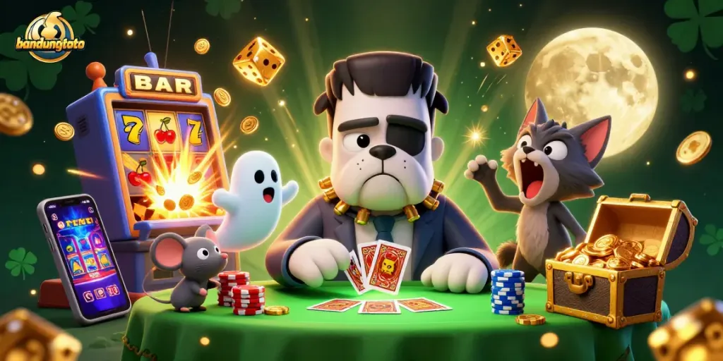 Experience thrilling gameplay at bandungtoto with vibrant characters and explosive casino action.