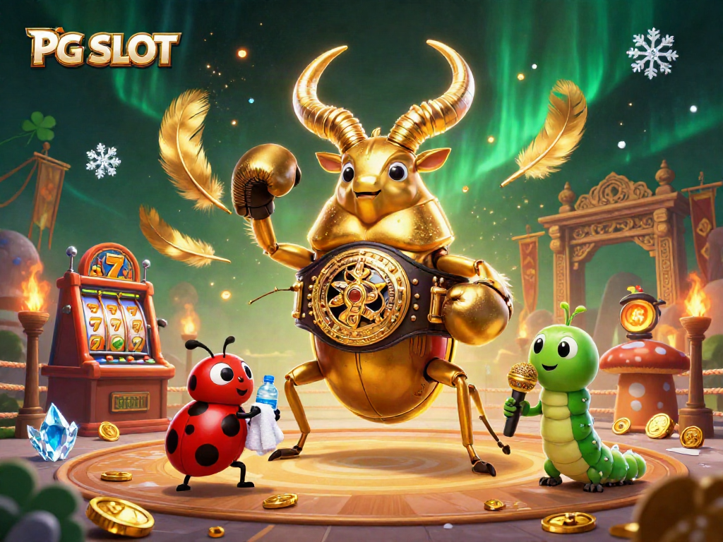 Engage with PG SLOT excitement in this vibrant, action-packed casino illustration featuring unique characters.