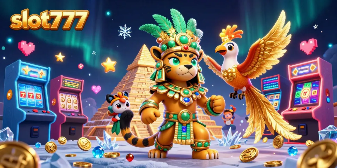 Spin the reels on slot777 while enjoying a vibrant casino-themed 3D illustration.