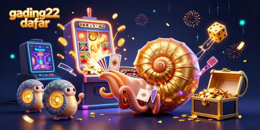 Engage in thrilling gameplay with gading22 daftar featuring a vibrant casino scene.