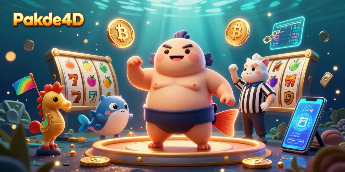 Pakde4D invites players to join an exciting underwater casino experience with colorful slot reels and lively characters.