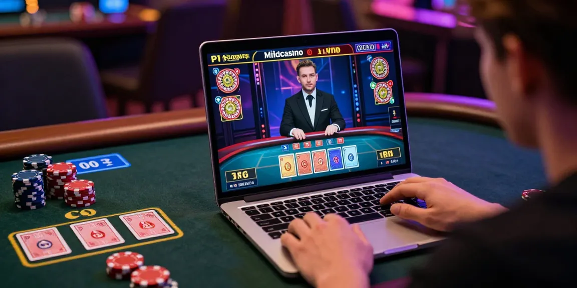 Mildcasino Live Taruhan Online experience with players engaged in dynamic live casino gaming and professional dealer interaction.