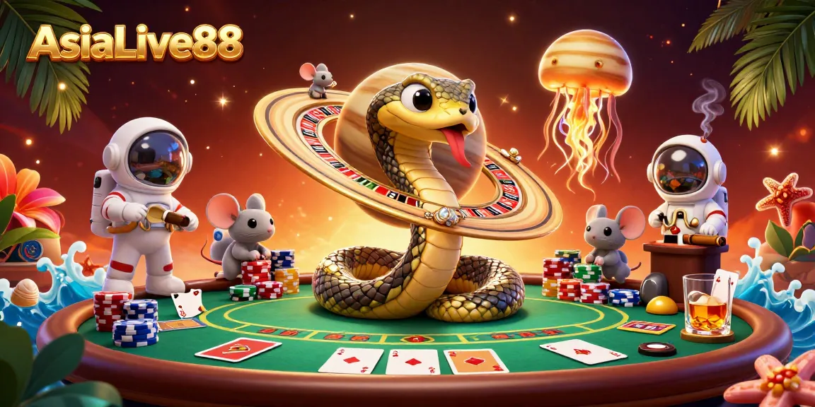 Experience thrilling bets in AsiaLive88's vibrant cosmic casino scene