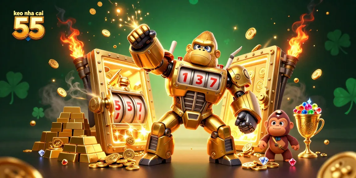 Experience the thrill of betting with keo nha cai 55 in this vibrant illustration of casino excitement.