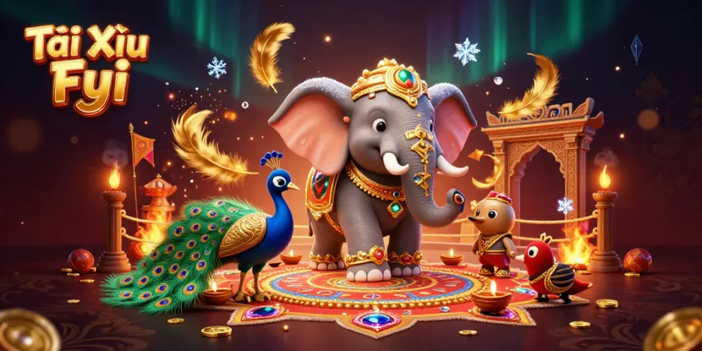 Engage in thrilling gameplay with Tài Xỉu Fyi featuring vibrant cultural elements, dynamic characters, and rich casino atmosphere.