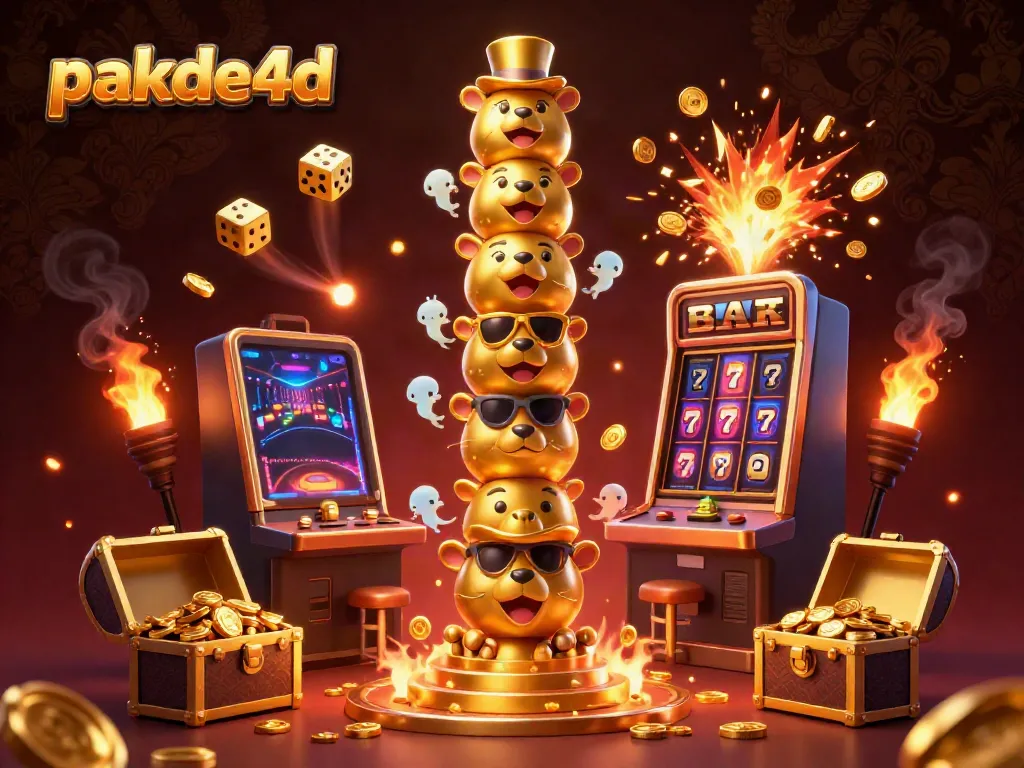 Experience excitement with pakde4d's jackpot-winning slots in a vibrant 3D carnival atmosphere.