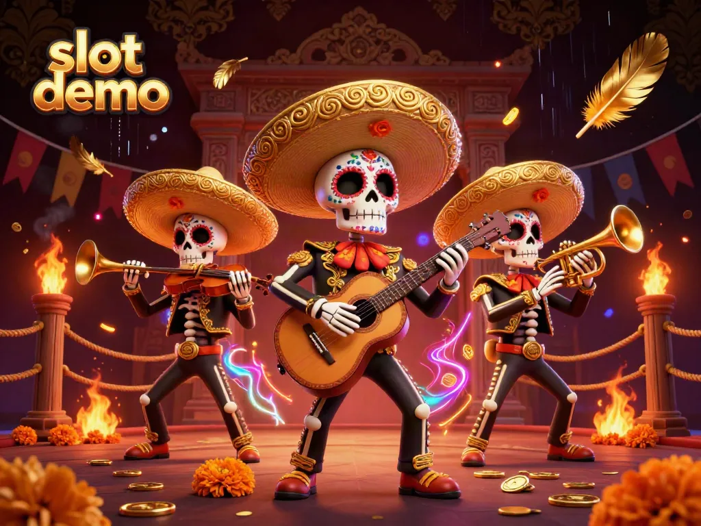 Putar slot demo dengan band mariachi tengkorak di tengah arena yang penuh koin emas.