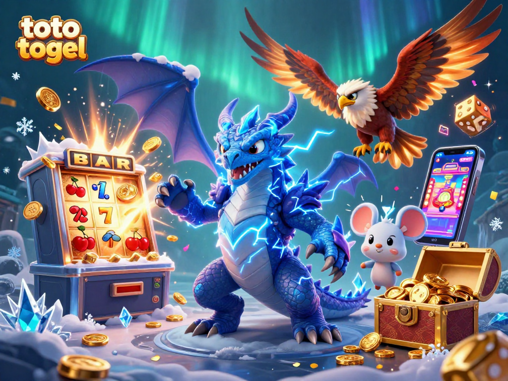 Mengikuti jejak toto togel dengan variasi simbol slot dan pemandangan kasino yang ramai.