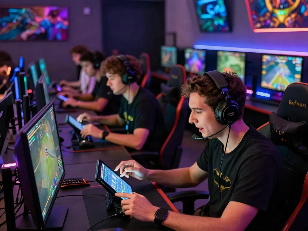 Players enjoying an immersive online gaming experience at Batman138, showcasing dynamic setups and technology.