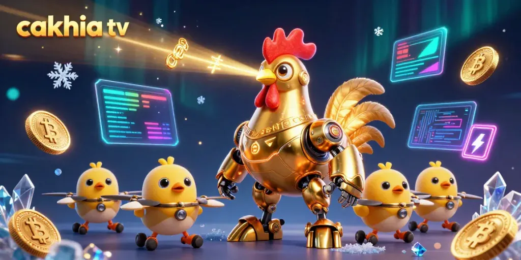 Cakhia TV showcases its vibrant online gambling experience with unique characters and crypto elements.