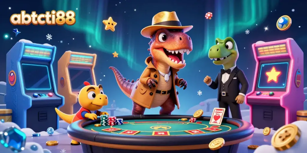Engage in thrilling action at abcti88 with a velociraptor card counter and dynamic casino elements