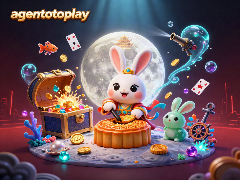 Experience agentotoplay's winning strategy with a vibrant 3D casino scene rich in detail.