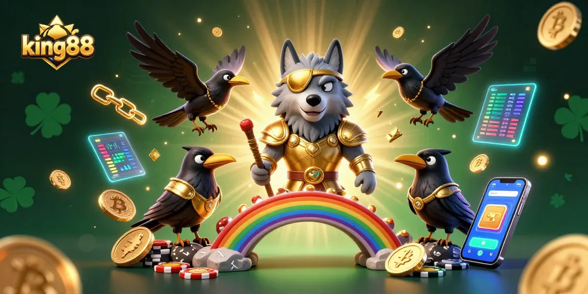 king88 players experience excitement with Odin and ravens on a vibrant digital casino scene
