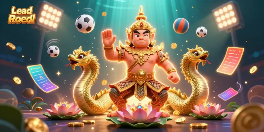 Experience winning strategies with Lead Roedl in a vibrant 3D casino scene.