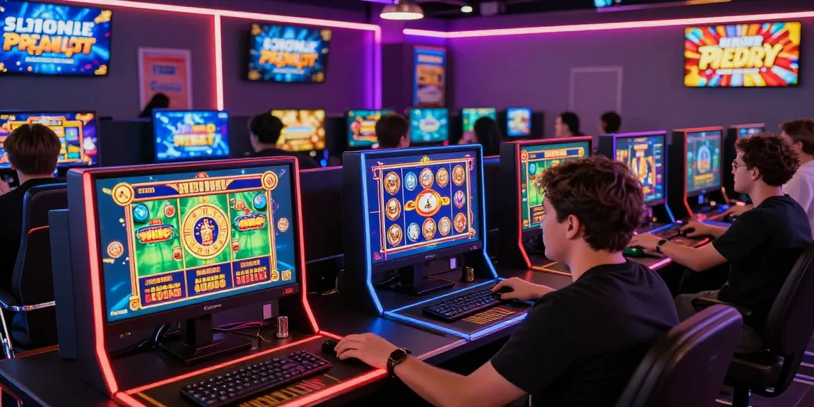 Engaging online casino experience with situs888 players enjoying vibrant slot games and winning moments.