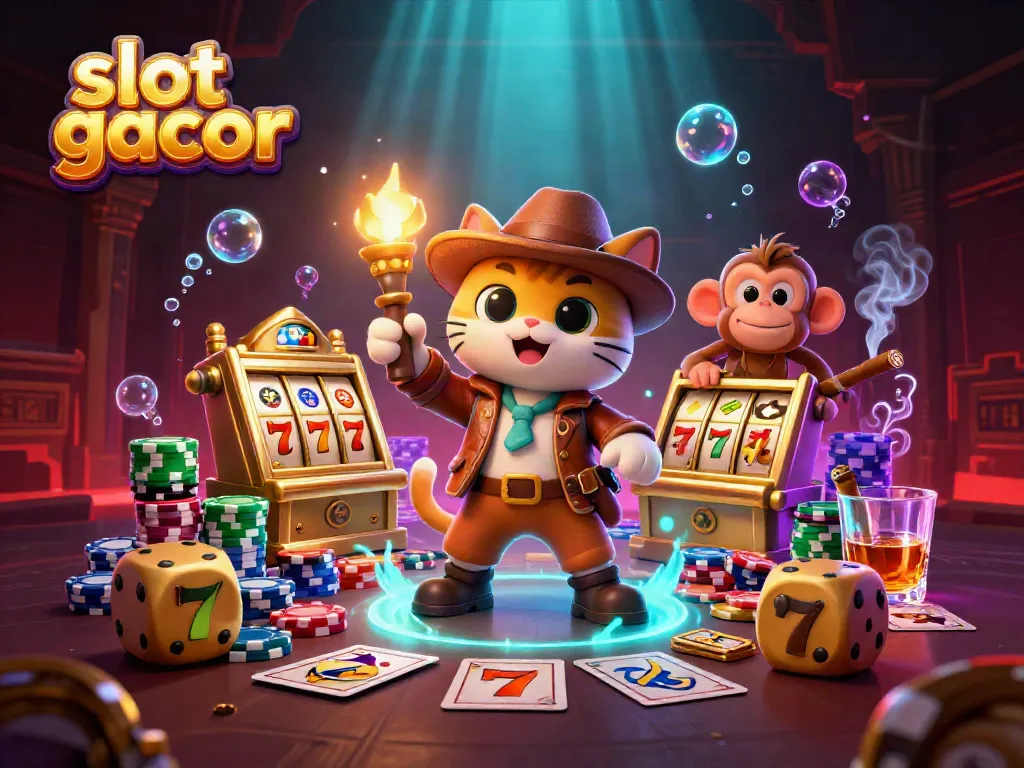 Menangkan jackpot di slot gacor dengan karakter penjelajah kartun yang menemukan slot mesin emas di kuil.