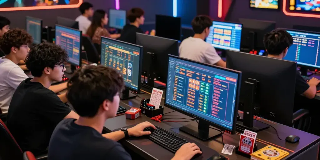 Ratutogel: Pemain sedang berstrategi di situs judi online.