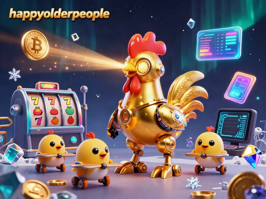 Engage in thrilling casino action with happyolderpeople in a vibrant 3D illustration featuring captivating slot games.