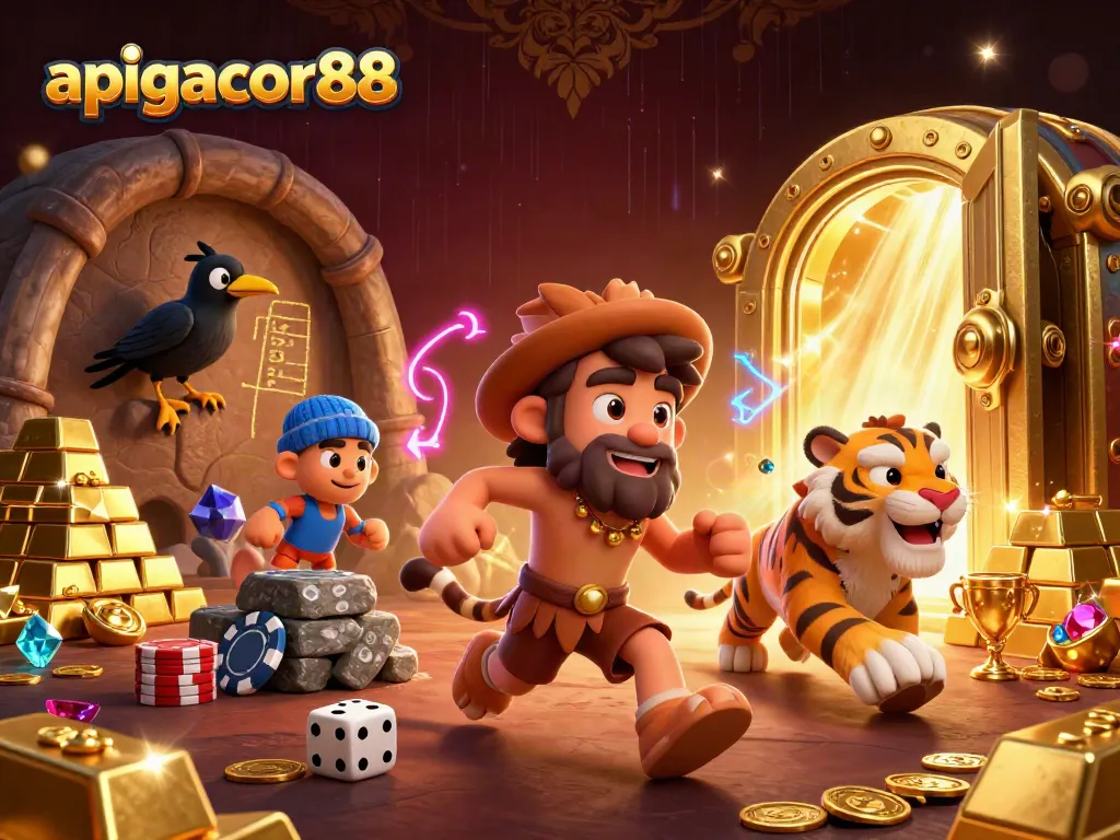 Engage with apigacor88's exciting gaming experience featuring a lively casino scene.
