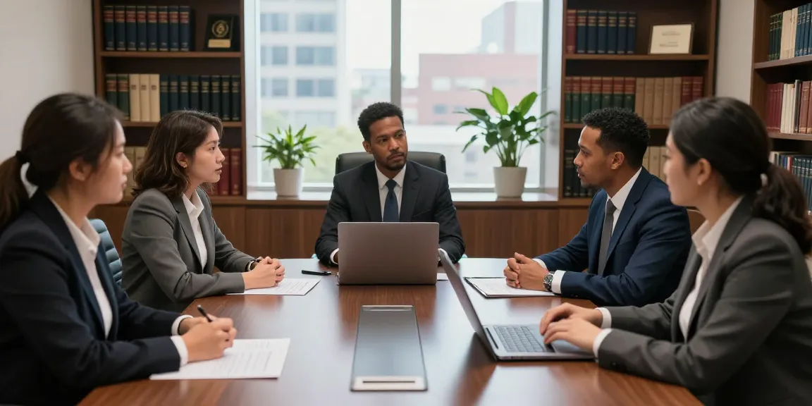 DUI attorney Cobb County Georgia team strategizing in modern law office.