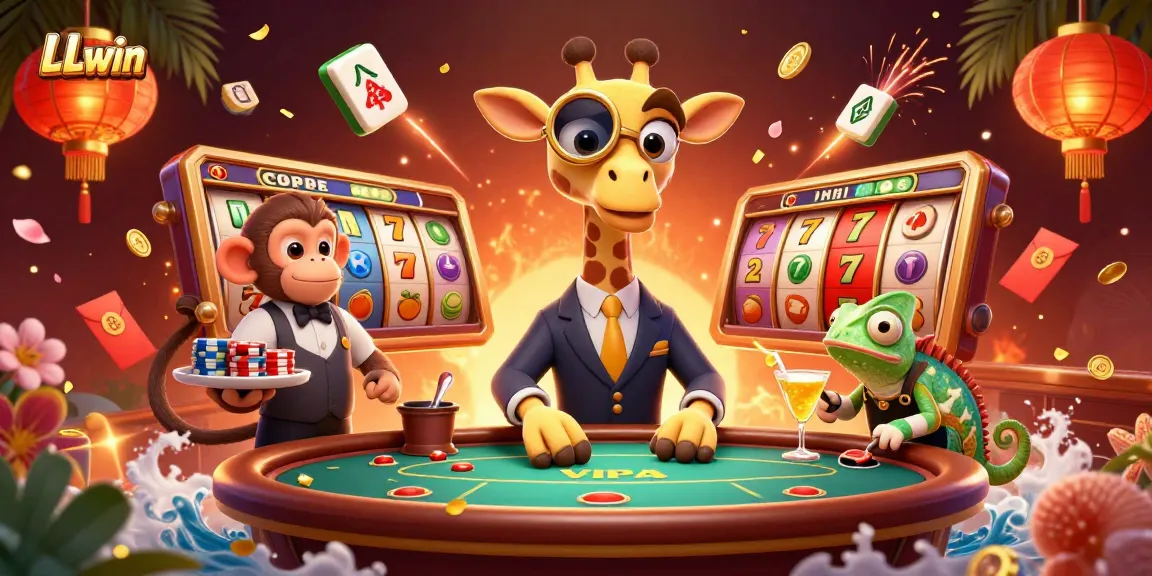Engage in thrilling gameplay at LLwin with high-roller giraffe and dynamic casino elements.